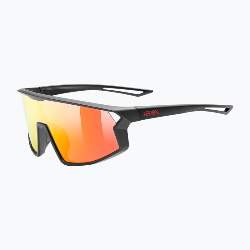 Okulary przeciwsłoneczne dziecięce UVEX Skyryse Jr black matt/mirror red