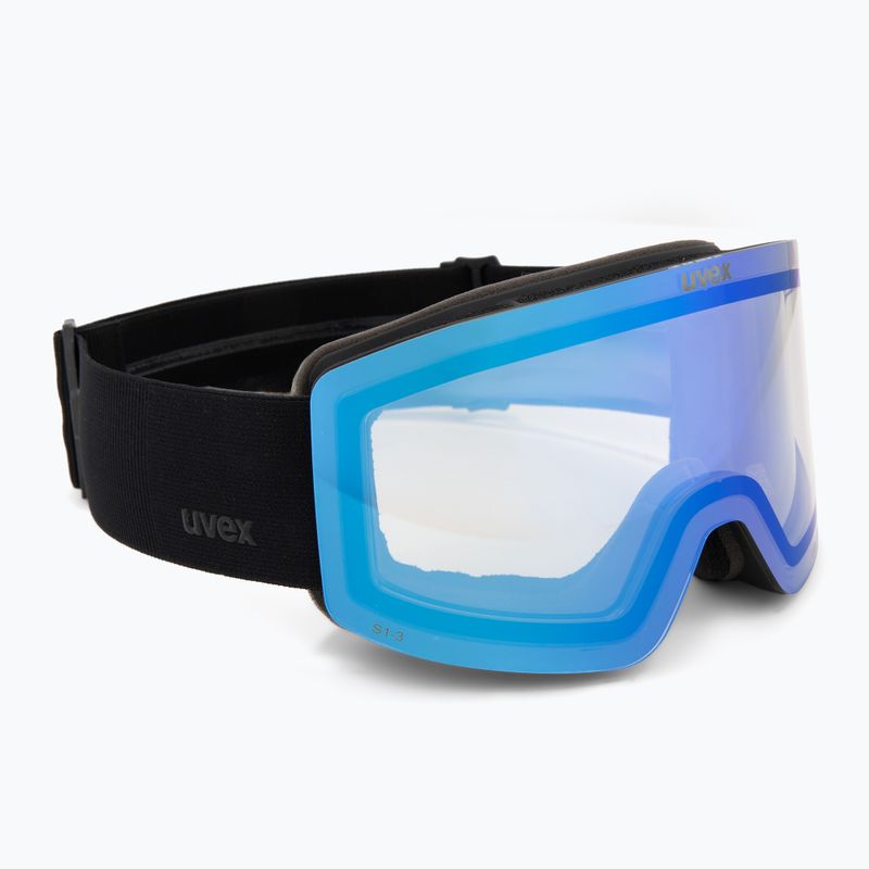 Gogle narciarskie UVEX Provoqe V black matt/vario blue mirror