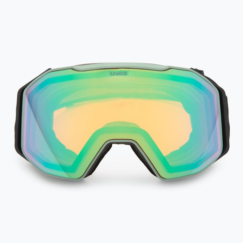 Gogle narciarskie UVEX Gravity FM oxid matt green/mirror opal/orange/clear 2