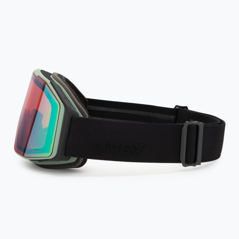 Gogle narciarskie UVEX Gravity FM oxid matt green/mirror opal/orange/clear 4