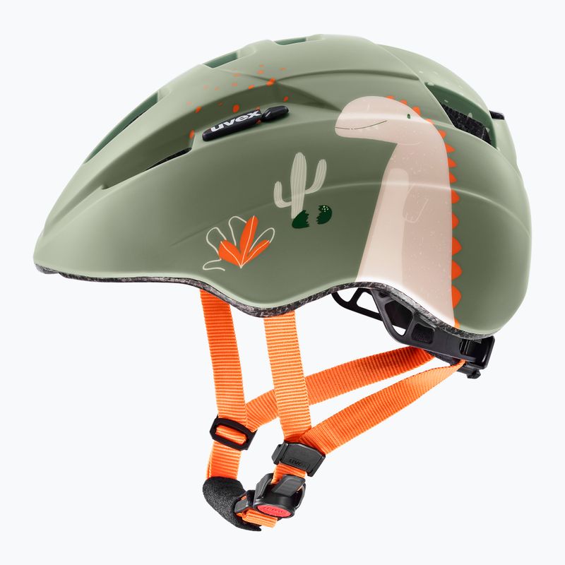 Kask rowerowy dziecięcy UVEX Kid 2 CC sage green dino matt 9