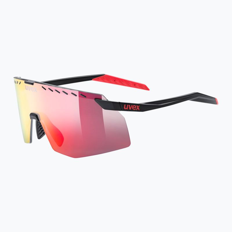Okulary przeciwsłoneczne UVEX Pace Stage black matt/mirror red