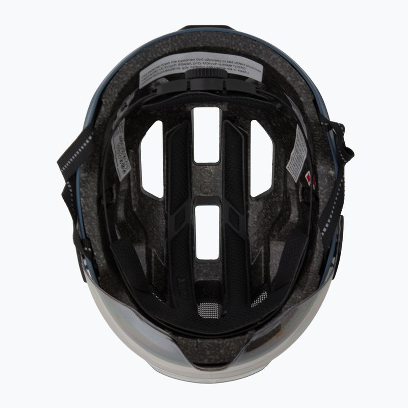 Kask rowerowy UVEX Stride Visor stone blue matt/lite mirror silver 5