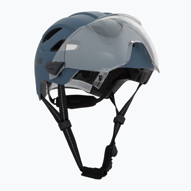 Kask rowerowy UVEX Stride Visor stone blue matt/lite mirror silver 9