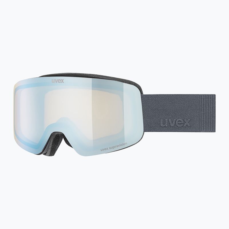 Gogle narciarskie dziecięce UVEX Pwdr FM Jr S2 black matt/mirror sapphire