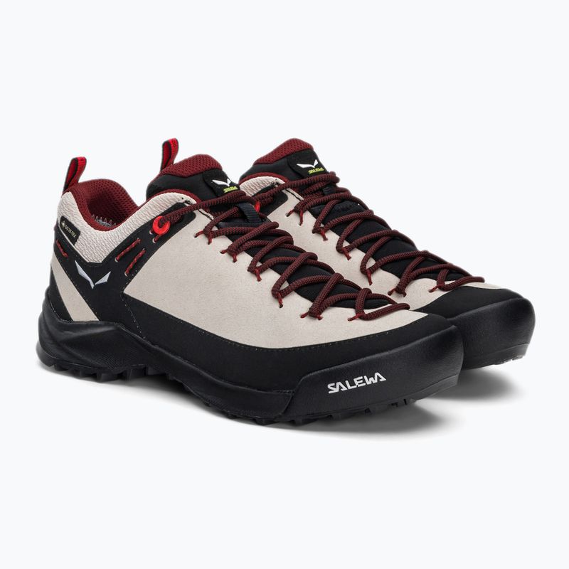 Buty podejściowe damskie Salewa Wildfire Leather GTX oatmeal/black 4