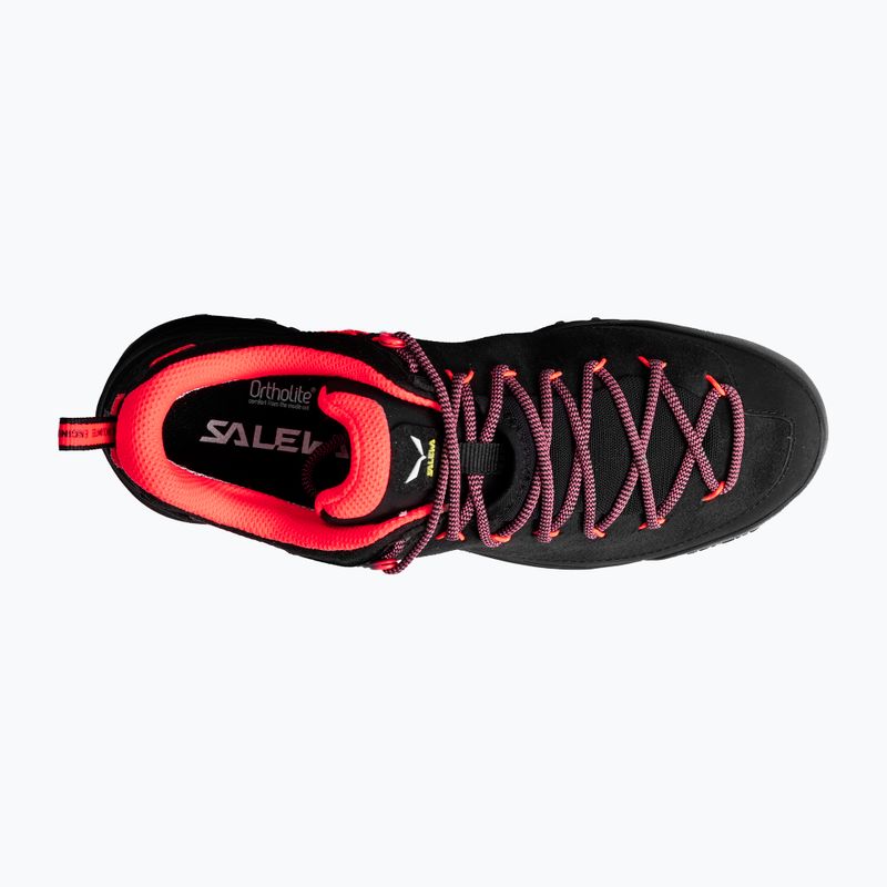 Buty podejściowe damskie Salewa Wildfire Leather GTX black/fluo coral 12