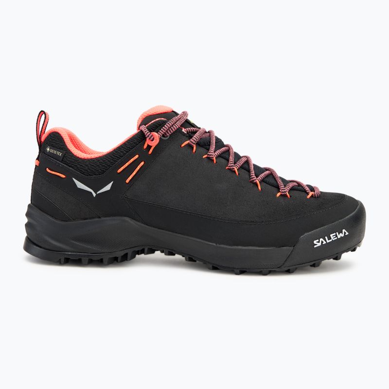Buty podejściowe damskie Salewa Wildfire Leather GTX black/fluo coral 2