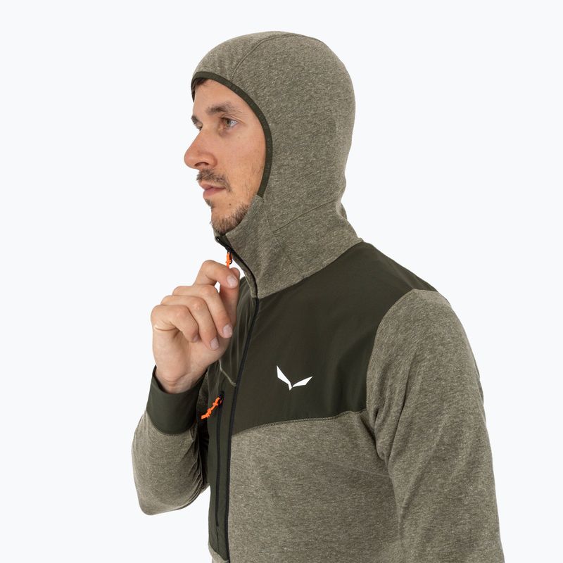 Bluza trekkingowa męska Salewa Puez 2 Dry Hood FZ dark olive melange 6