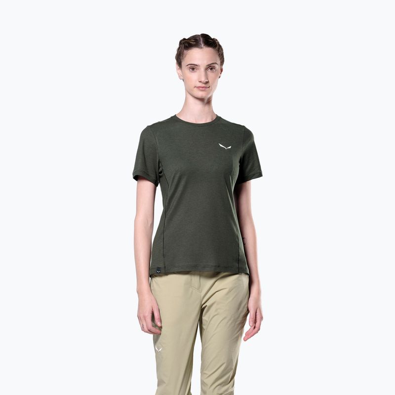 Koszulka trekkingowa damska Salewa Puez Dry dark olive 2