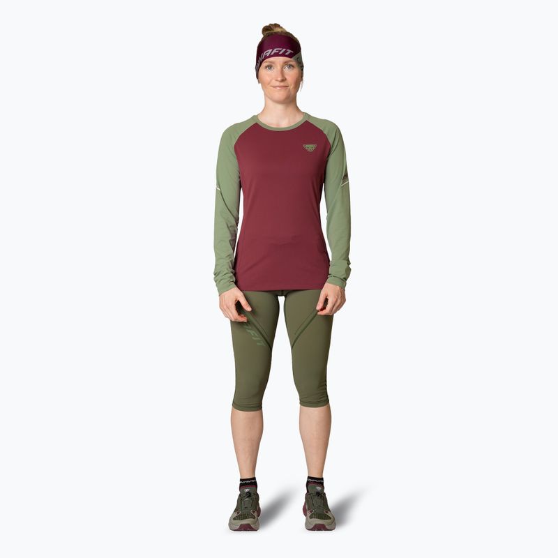 Longsleeve do biegania damski DYNAFIT Alpine Pro burgundy 2