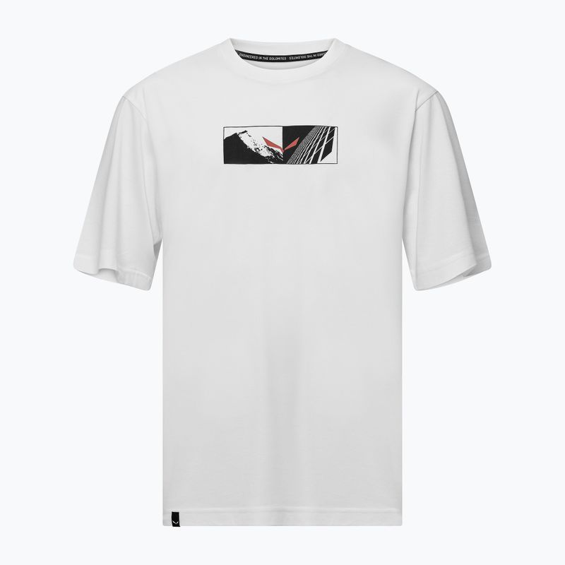 Koszulka męska Salewa Eagle Hybrid Loose optical white