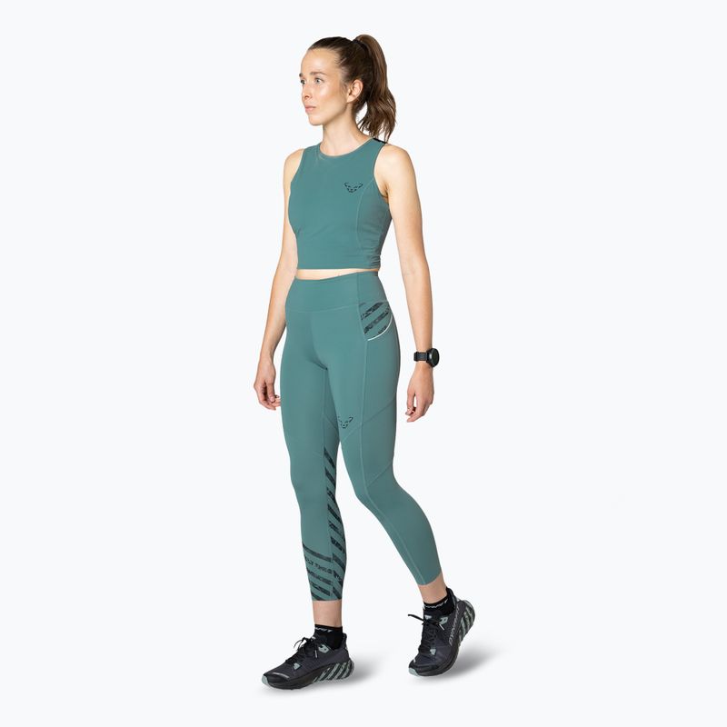 Koszulka do biegania damska DYNAFIT Trail Crop Top atlantic 2