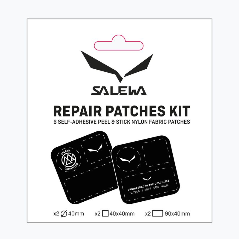Zestaw naprawczy Salewa Repair Patches Kit 2pcs black/white