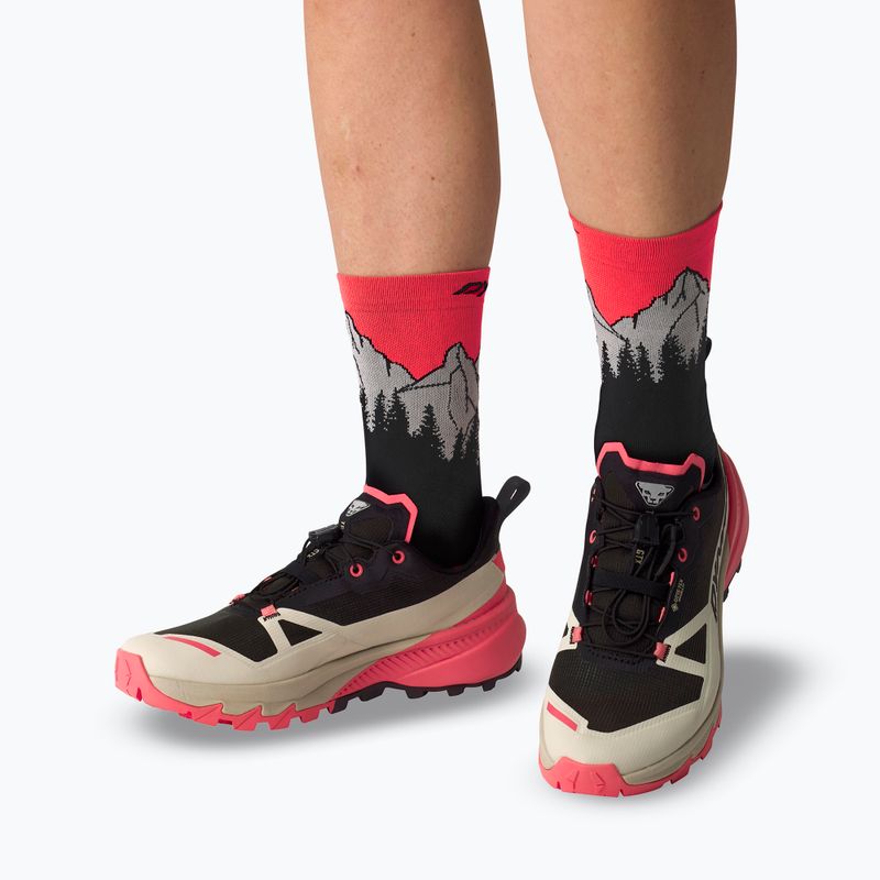 Skarpety DYNAFIT Traverse Crew black out ultra coral/6a10 7