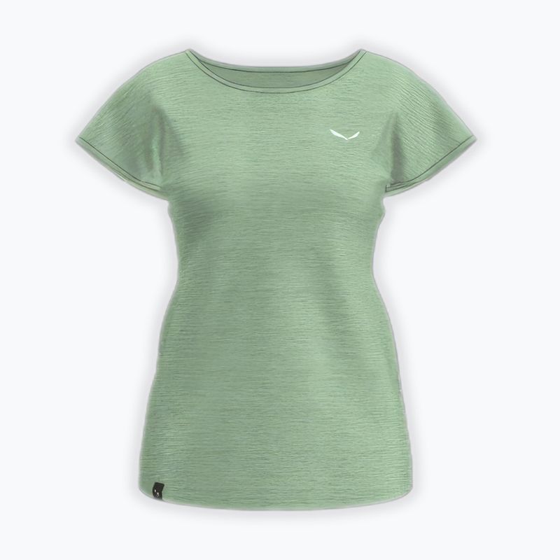 Koszulka trekkingowa damska Salewa Puez Melange Dry pastel green melange