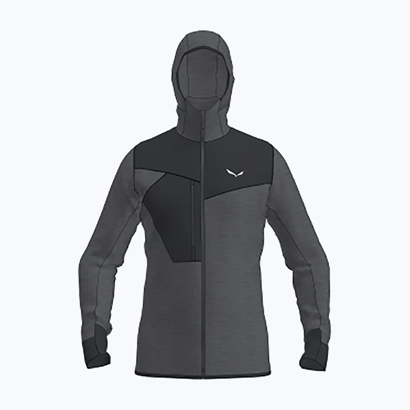 Bluza trekkingowa męska Salewa Puez 2 Dry Hood Fz black out melange/0910