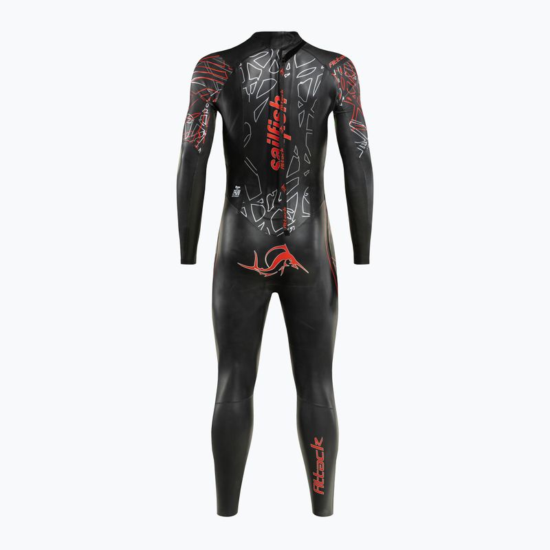 Pianka triathlonowa męska sailfish Attack 7 4,5 mm black/red 3