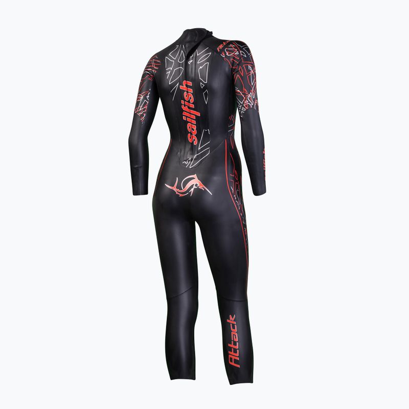 Pianka triathlonowa damska sailfish Attack 7 4,5 mm black/red 2