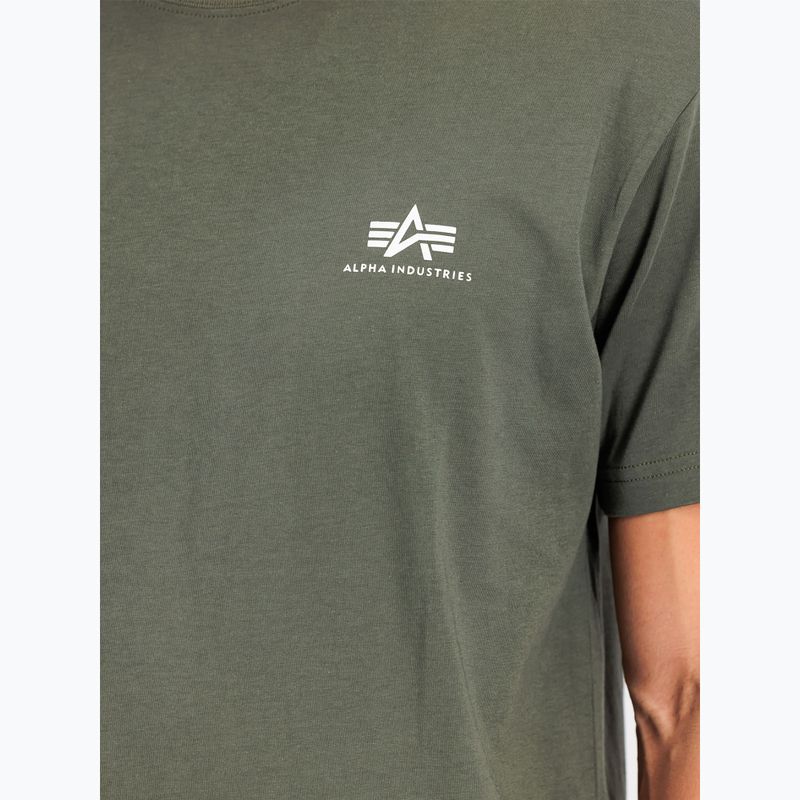 Koszulka męska Alpha Industries Basic Small Logo dark olive 8