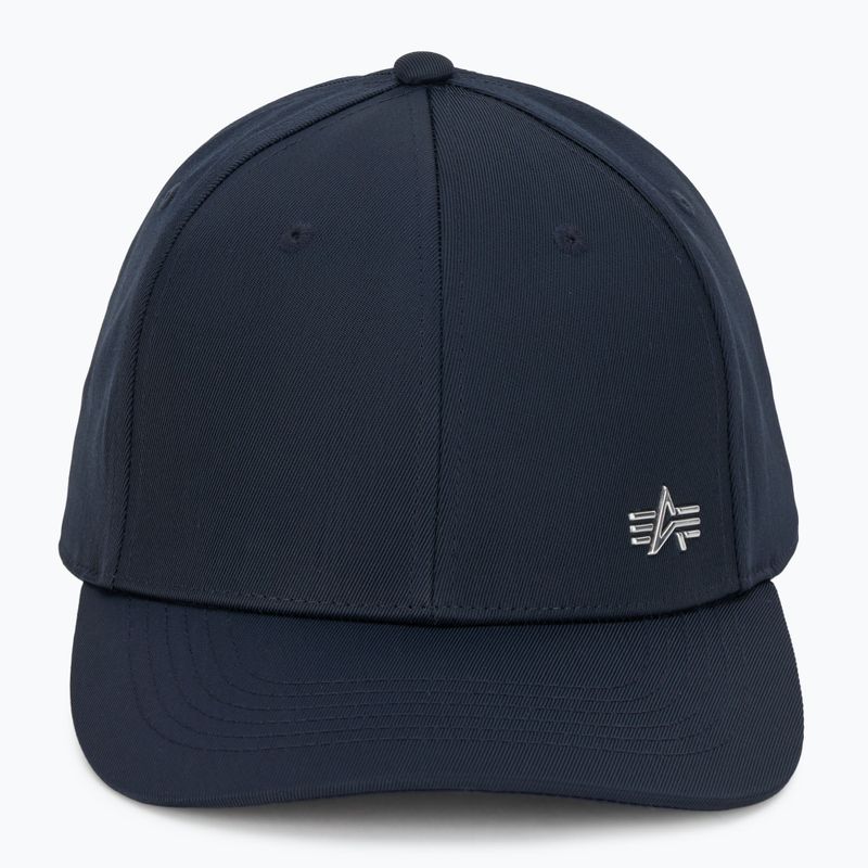 Czapka z daszkiem męska Alpha Industries Metal Label rep blue/chrome 2
