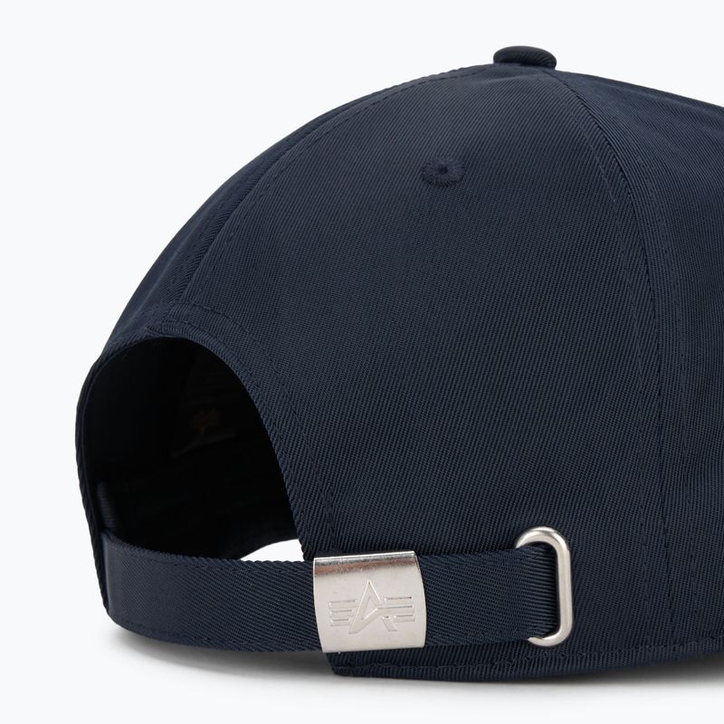 Czapka z daszkiem męska Alpha Industries Metal Label rep blue/chrome 5