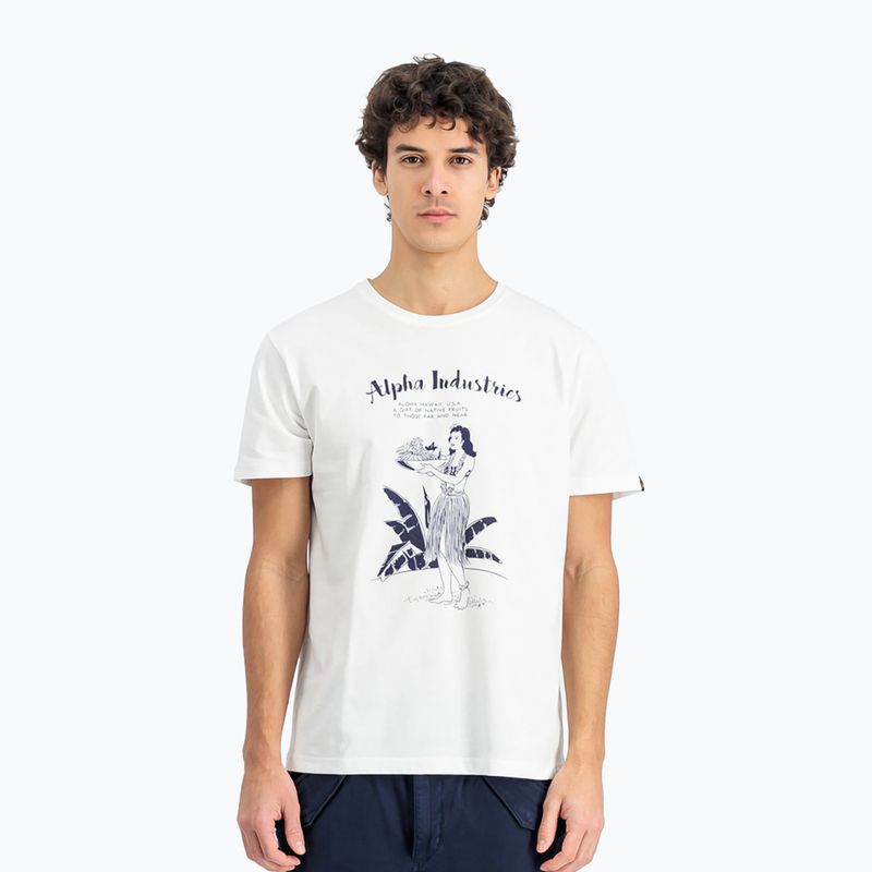 Koszulka męska Alpha Industries Hawaii white