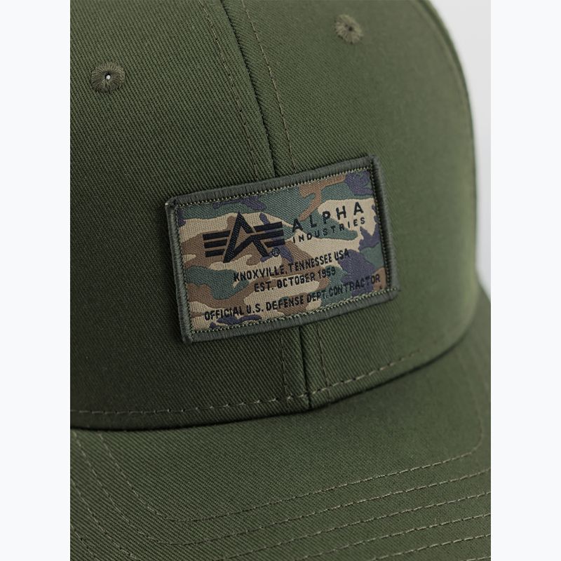 Czapka z daszkiem Alpha Industries Crew Camo dark olive 5