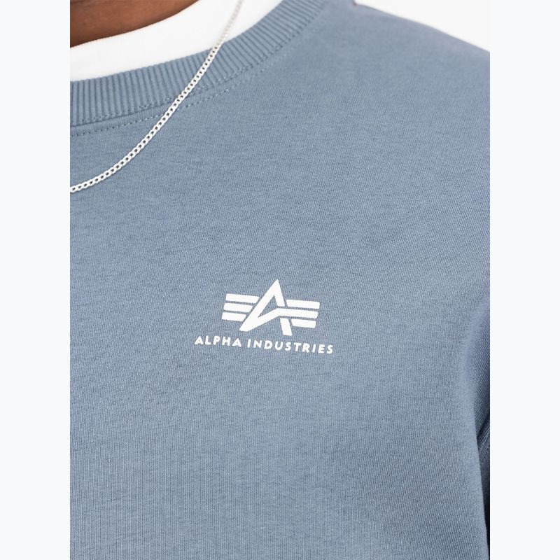 Bluza męska Alpha Industries Basic Small Logo denim blue 4