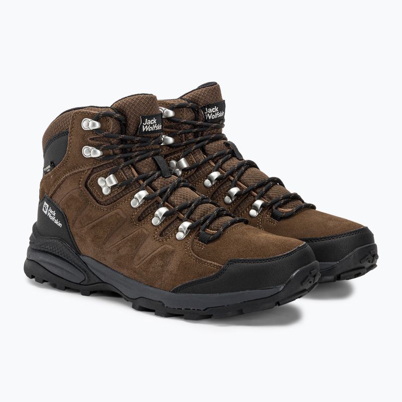Buty trekkingowe męskie Jack Wolfskin Refugio Texapore Mid brown/ phantom 5