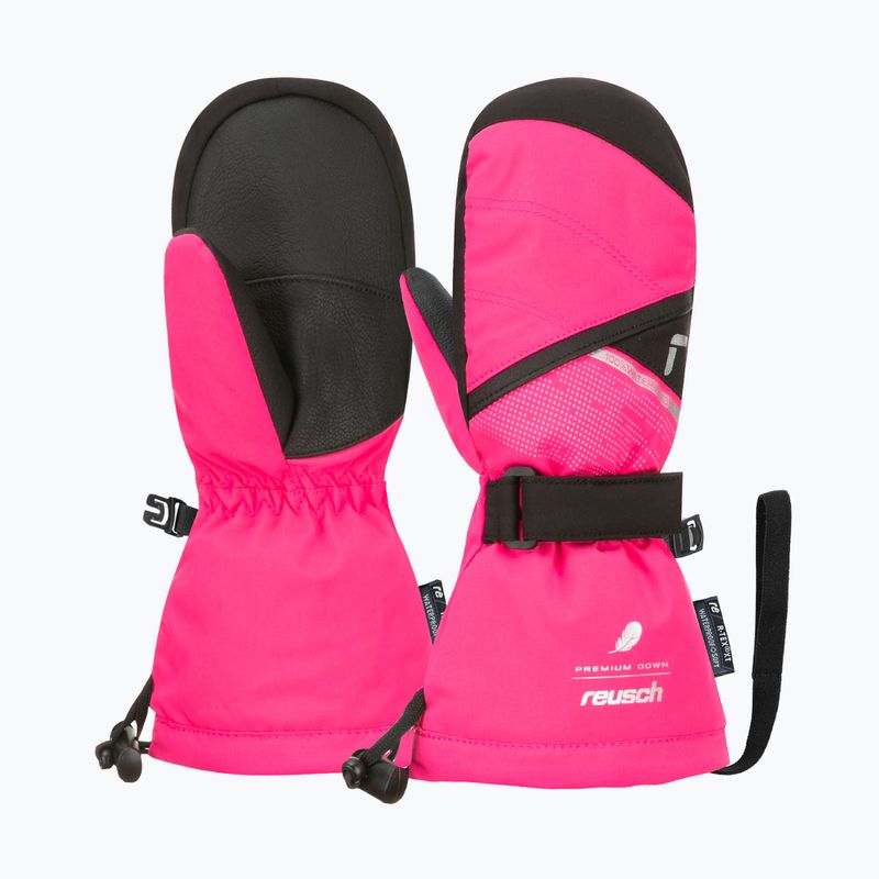 Rękawice narciarskie dziecięce Reusch Kaden Down R-Tex XT Mitten pink glo 2