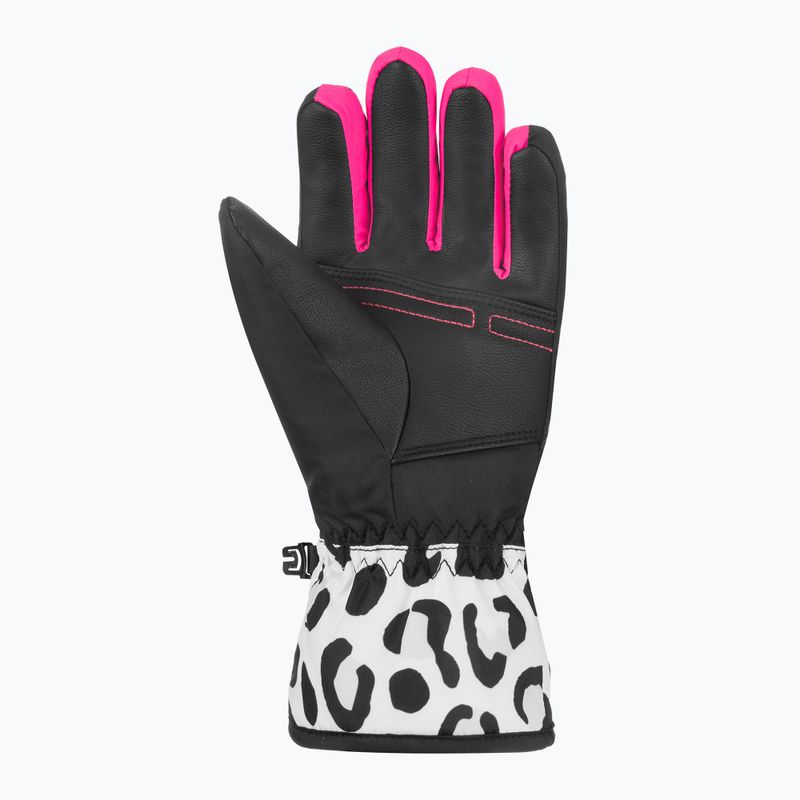 Rękawice narciarskie dziecięce Reusch Alan Junior white/grey leopard 4