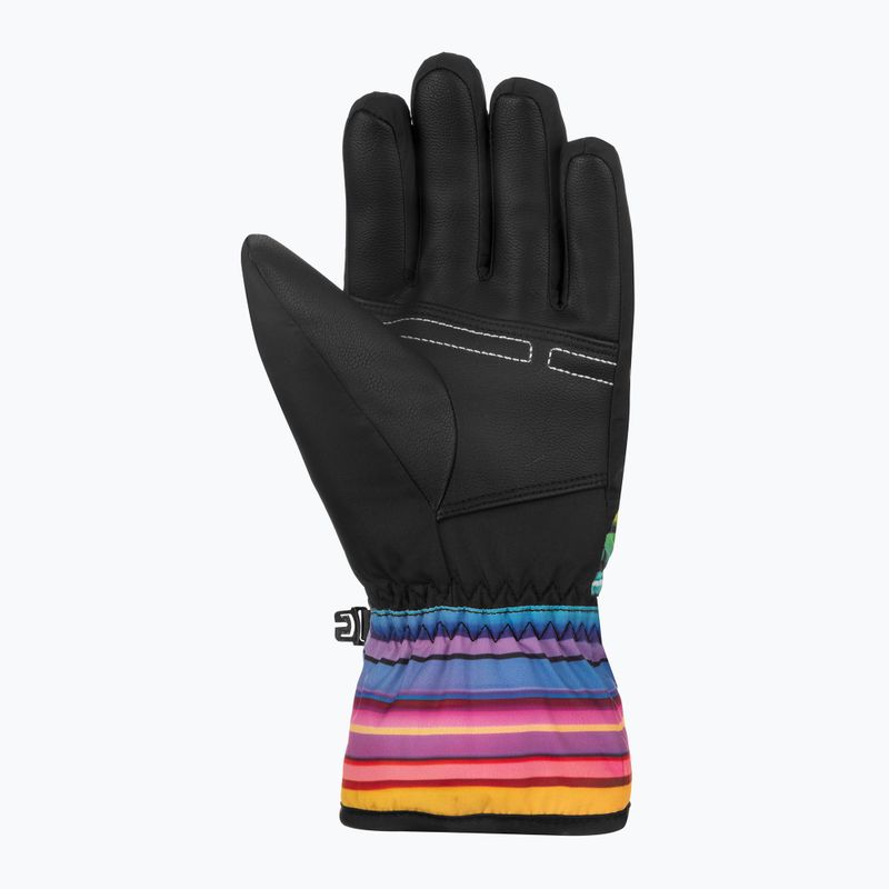 Rękawice narciarskie dziecięce Reusch Alan Junior black/multicolour lines 4