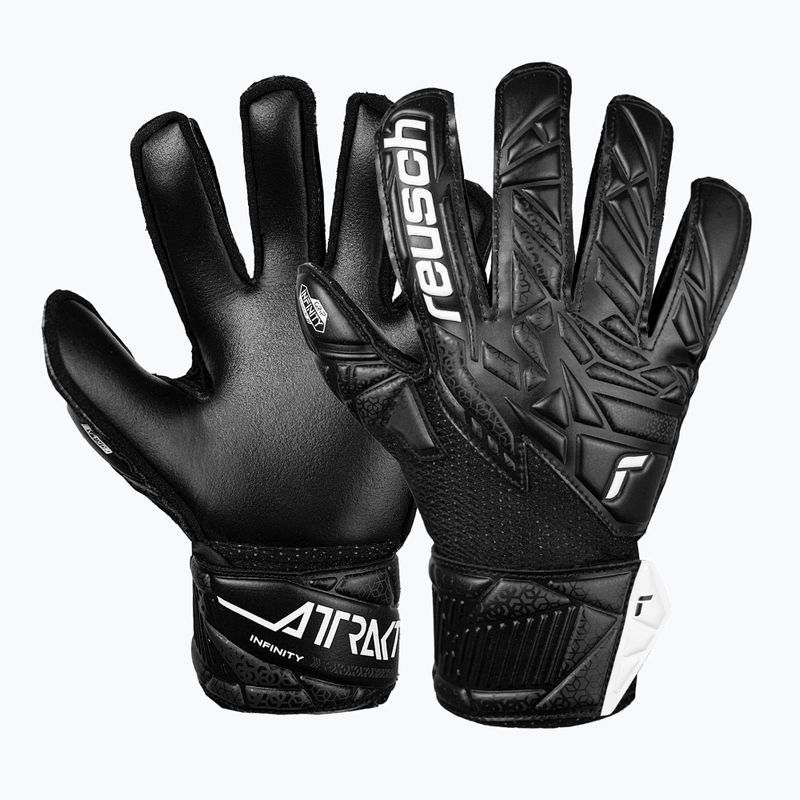 Rękawice bramkarskie dziecięce Reusch Attrakt Infinity Junior black