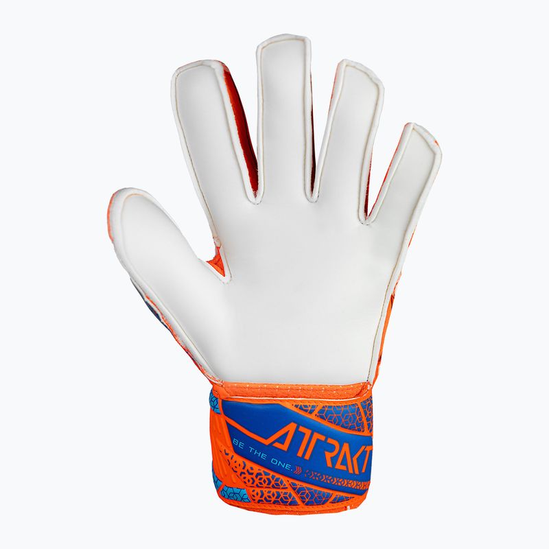 Rękawice bramkarskie dziecięce Reusch Attrakt Solid Finger Support Junior shocking orange/blue 3
