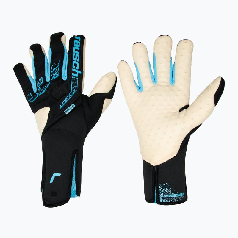 Rękawice bramkarskie Reusch Attrakt Freegel SpeedBump Strapless black/bachelor button