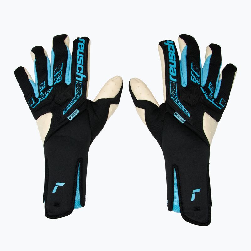 Rękawice bramkarskie Reusch Attrakt Freegel SpeedBump Strapless black/bachelor button 2