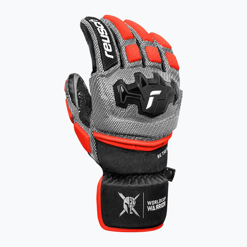 Rękawice narciarskie męskie Reusch Worldcup Warrior GS black/silver/fluo red 3