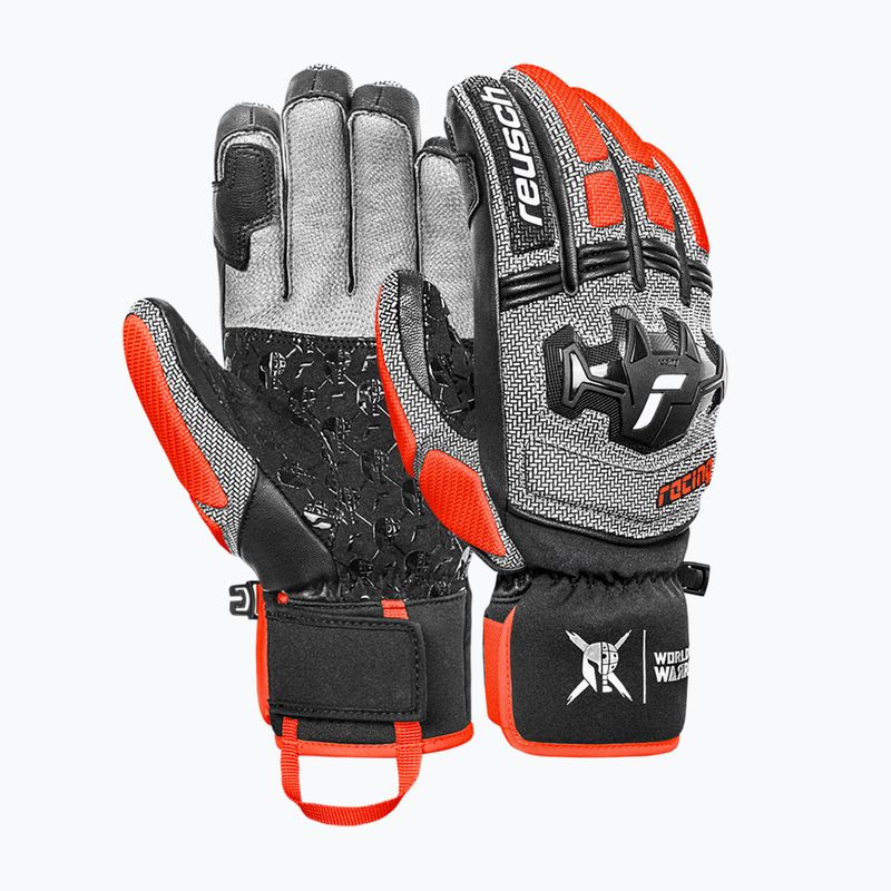 Rękawice narciarskie męskie Reusch Worldcup Warrior SC black/silver/fluo red 2
