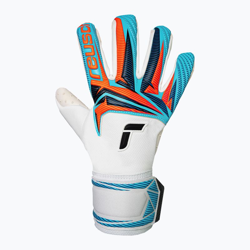 Rękawice bramkarskie Reusch Attrakt SpeedBump white/light blue 2