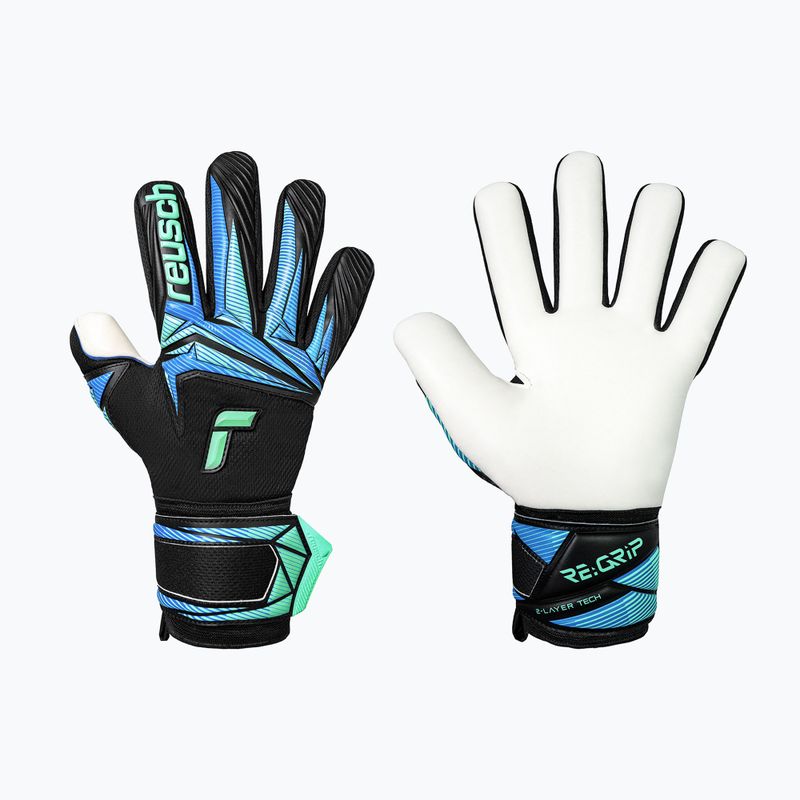Rękawice bramkarskie Reusch Attrakt RE:GRIP NC black/ocean light