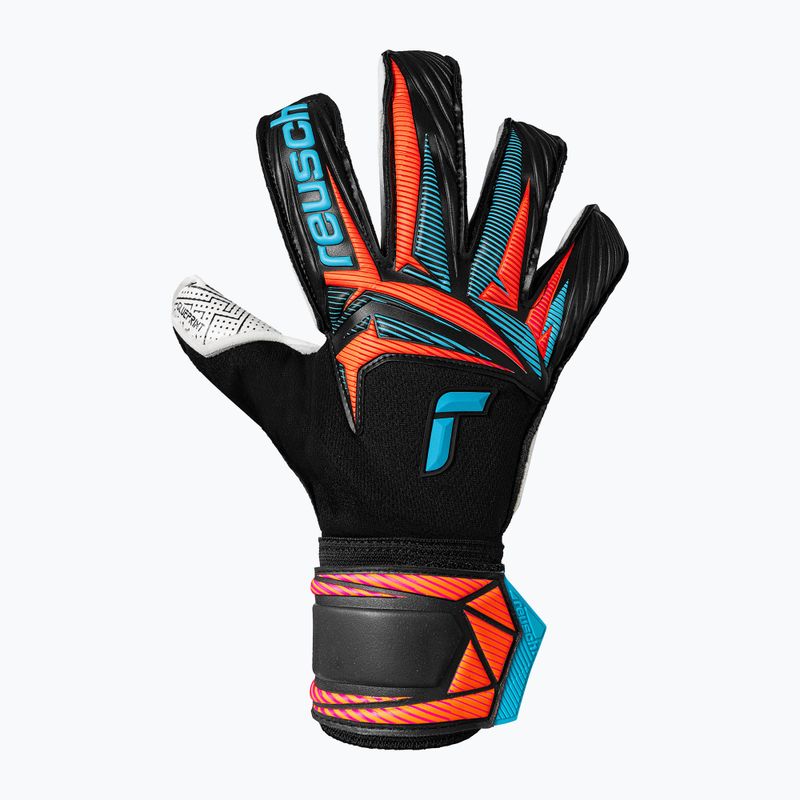 Rękawice bramkarskie Reusch Attrakt Advance Evolution Glueprint black/aqua blue/shocking orange 2