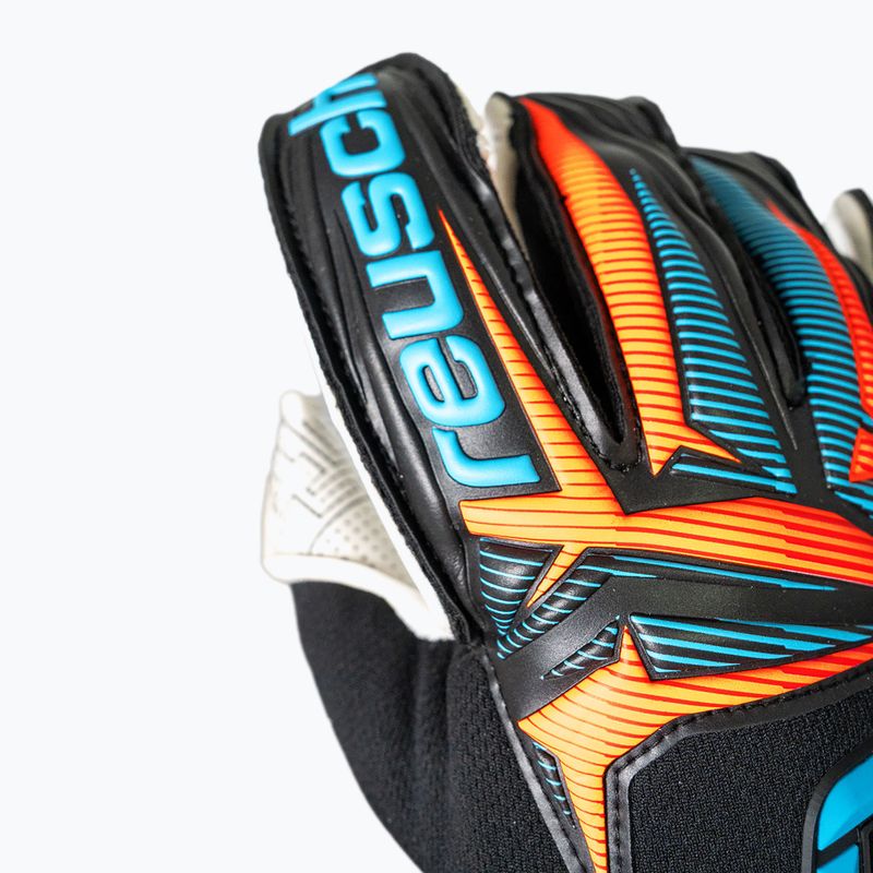 Rękawice bramkarskie Reusch Attrakt Advance Evolution Glueprint black/aqua blue/shocking orange 6