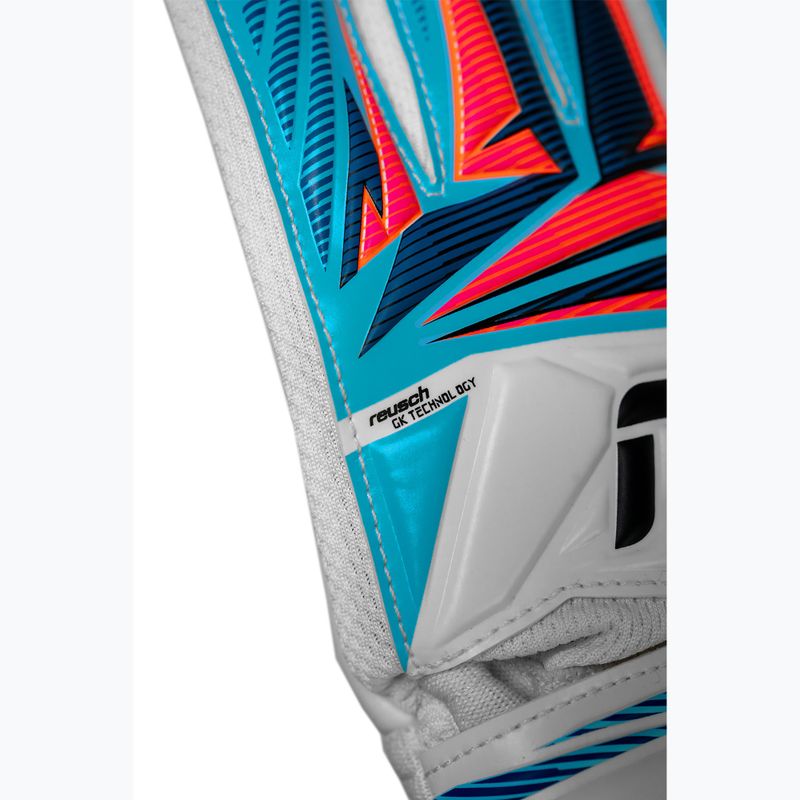 Rękawice bramkarskie dziecięce Reusch Attrakt Starter Solid Junior white/light blue 7