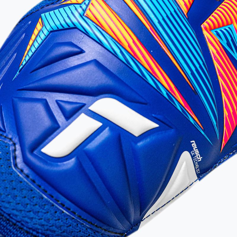 Rękawice bramkarskie Reusch Attrakt Solid sharp blue/white/shocking orange 5