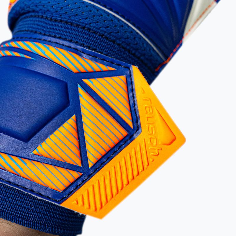 Rękawice bramkarskie Reusch Attrakt Solid sharp blue/shocking orange 7