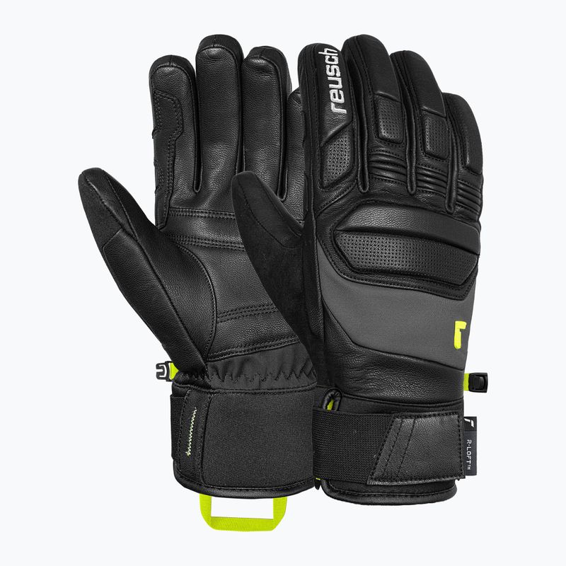 Rękawice narciarskie Reusch Profi SL black/dark granite/safety yellow