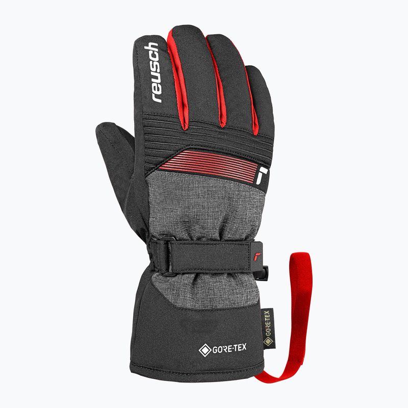 Rękawice narciarskie dziecięce Reusch Rocket GORE-TEX black/black melange/fire red 2