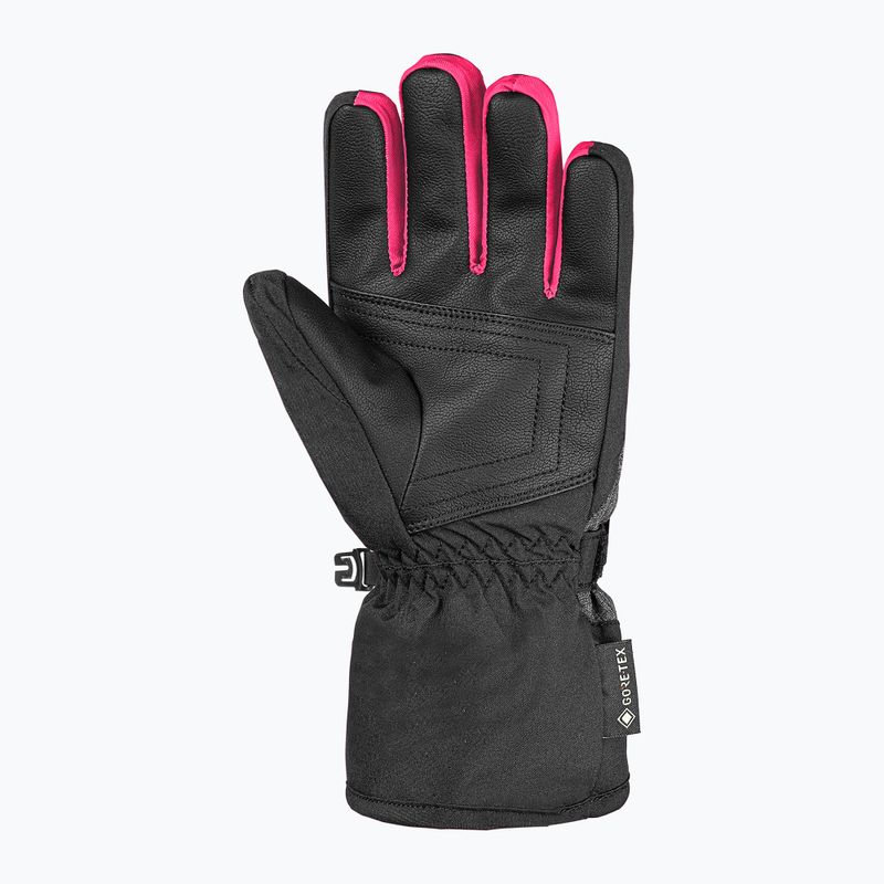 Rękawice narciarskie dziecięce Reusch Rocket GORE-TEX black/black melange/pink glo 2