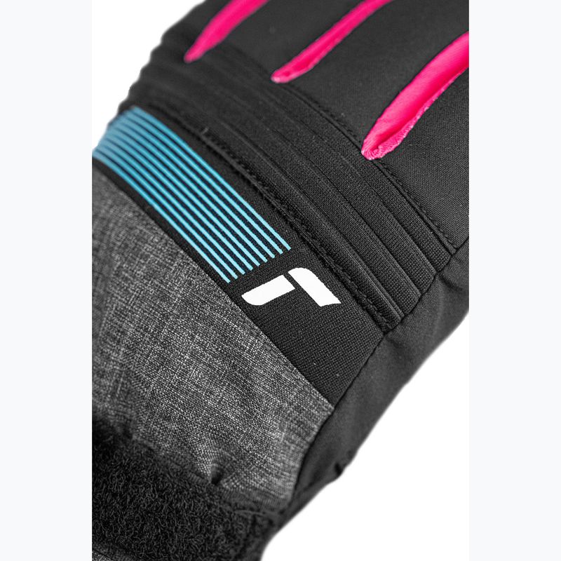 Rękawice narciarskie dziecięce Reusch Rocket GORE-TEX black/black melange/pink glo 5